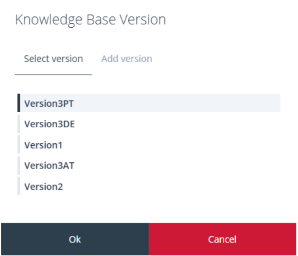 Knowledge Base Version