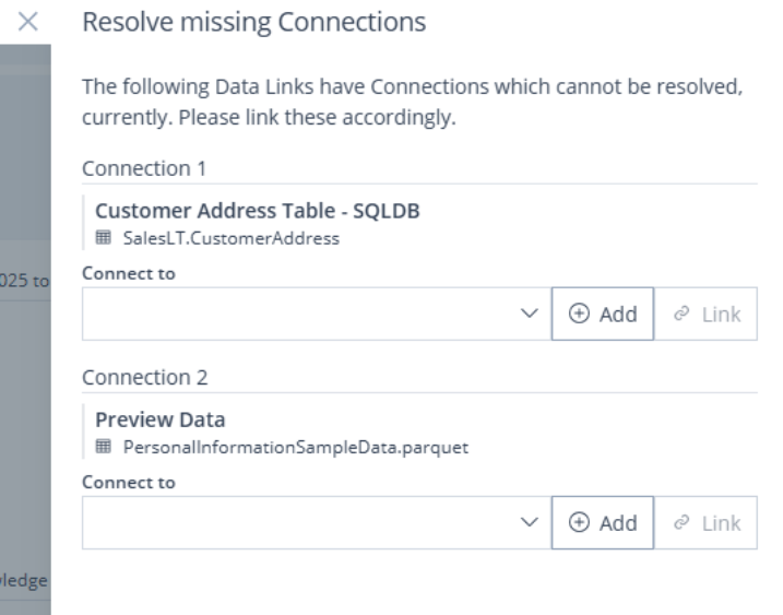 Resolve missing connections
